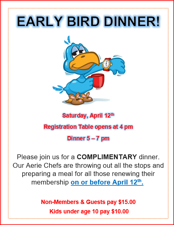 Early Bird  2025 Flyer